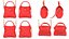 Lovely Heart Embellished Handbag 13 Colors Collection 3D model