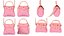 Lovely Heart Embellished Handbag 13 Colors Collection 3D model