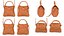 Lovely Heart Embellished Handbag 13 Colors Collection 3D model