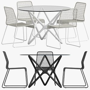 3D Globewest Granada Chair and Triple X Table