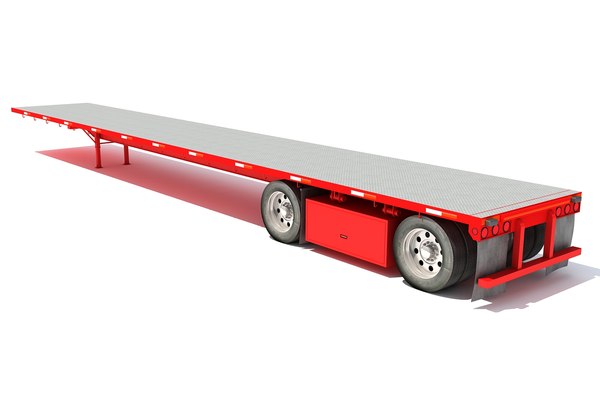 flatbed trailer 3D