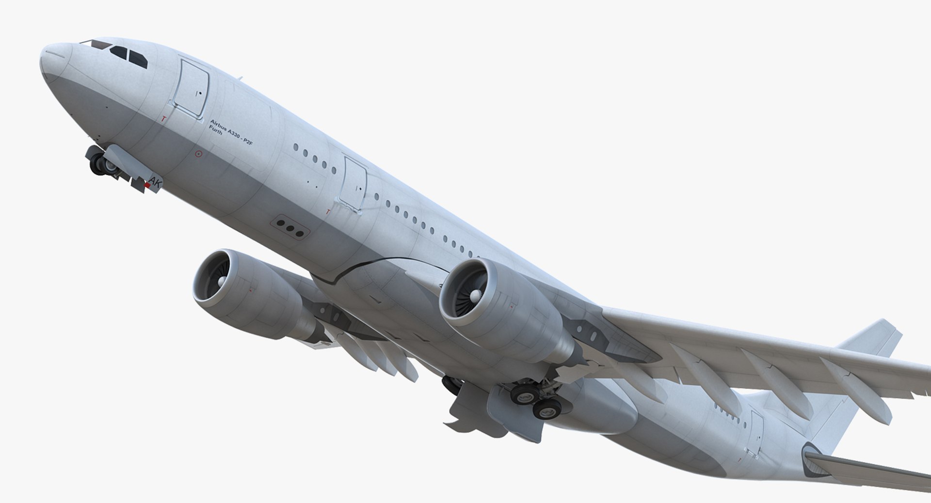Airbus A330-P2F Generic Rigged 3D model preview
