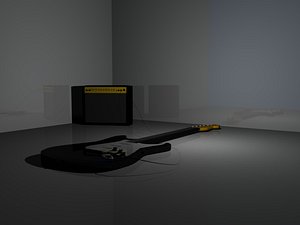 el guitar 3d model