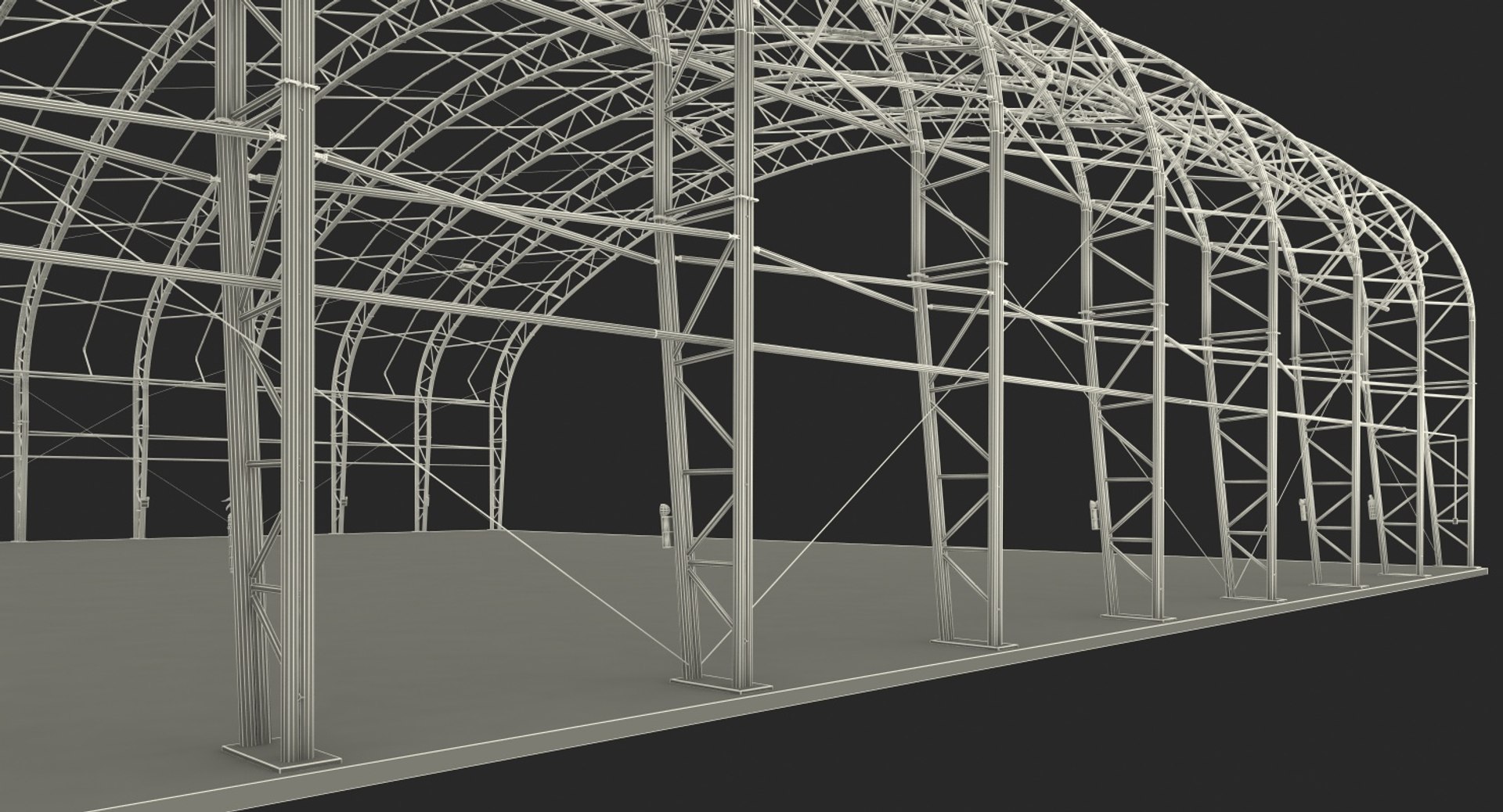 Steel Hangar Building Construction 3D Model - TurboSquid 1395817