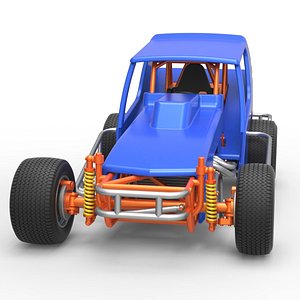 Diecast Vintage Northeast Dirt Modified stock car Scale 1 to 25 3D model