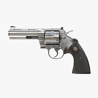 Revolver 05 Medium Silver All PBR Unity UE Textures