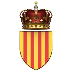 coat arms catalonia 3D