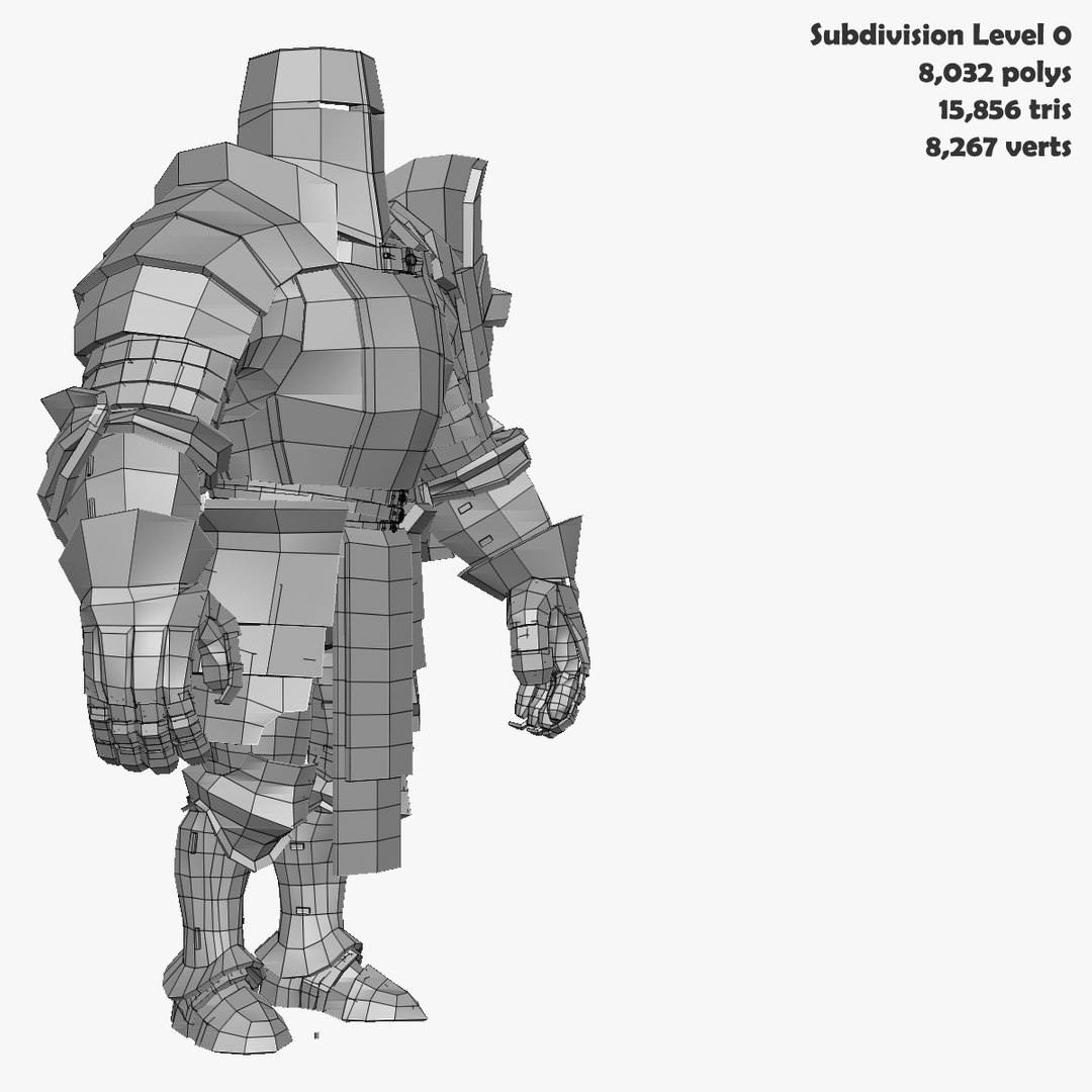 3d Base Mesh Knight Series Model