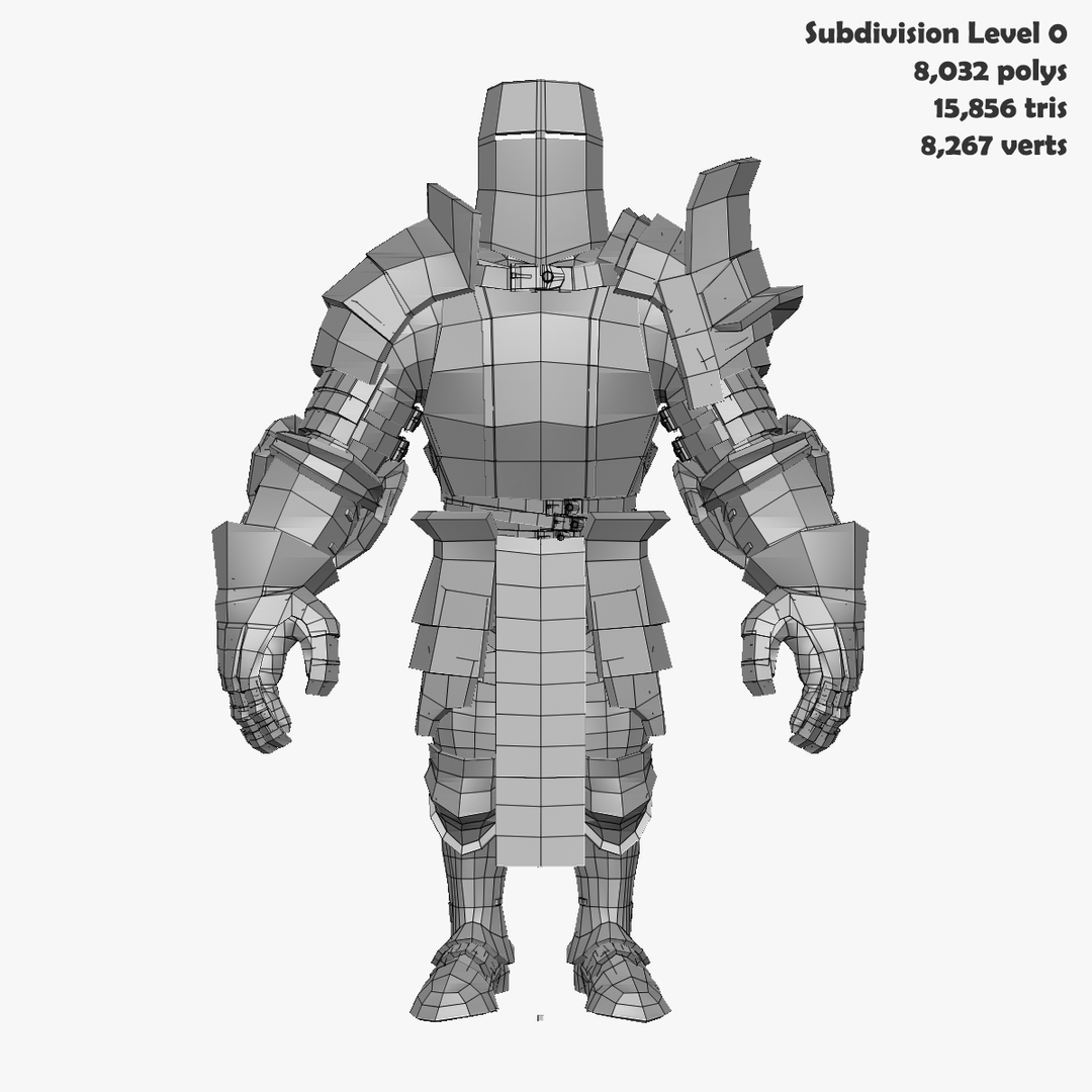 3d Base Mesh Knight Series Model