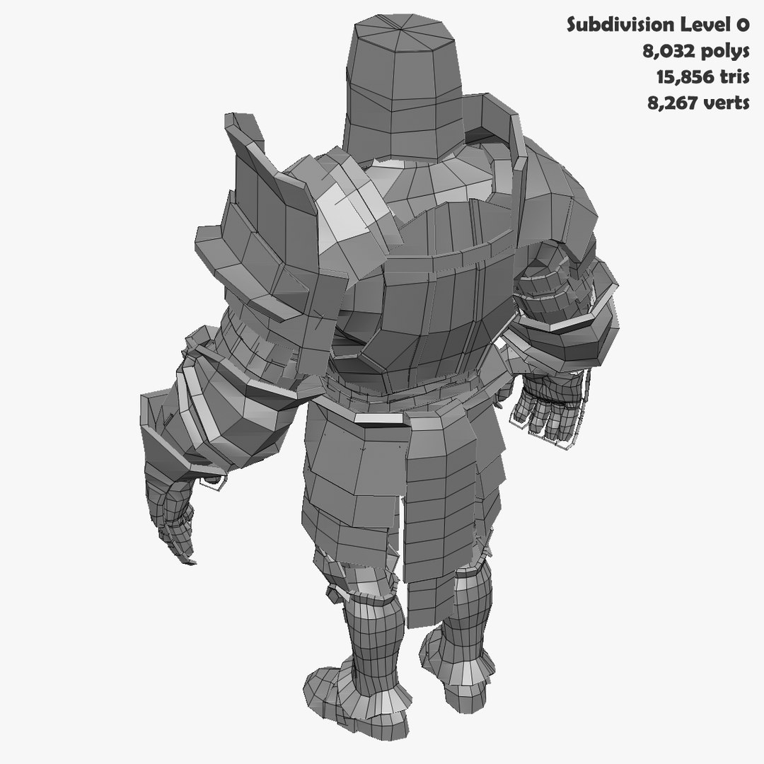 3d Base Mesh Knight Series Model