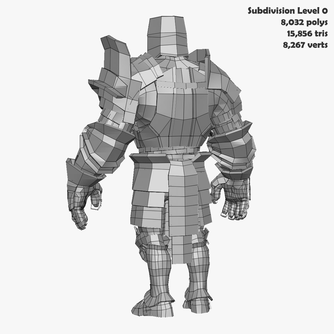 3d Base Mesh Knight Series Model