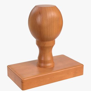 Wooden rubber stamp