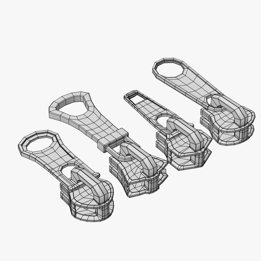3D Zipper Sliders - TurboSquid 1245478