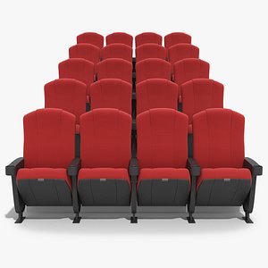 3d chairs movie theater model