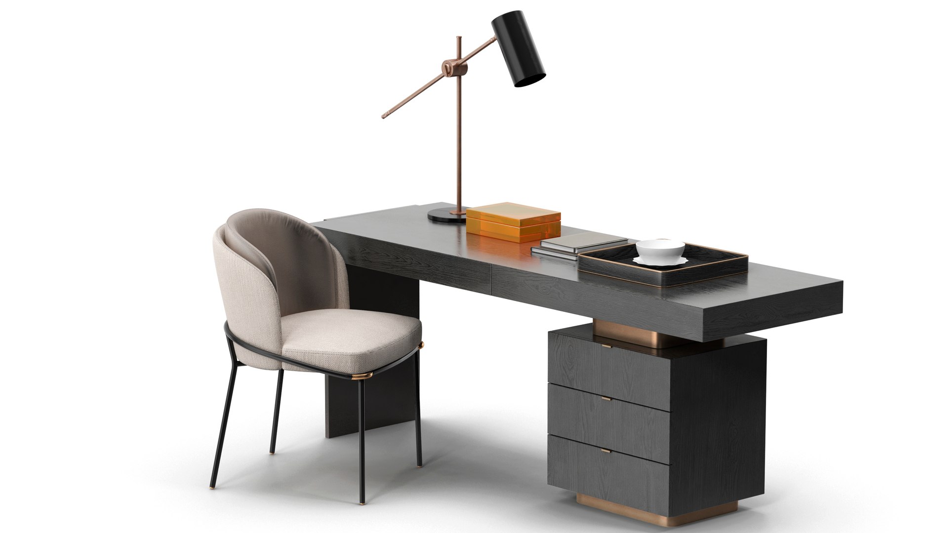 Minotti carson online writing desk