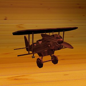 3D wood plane model