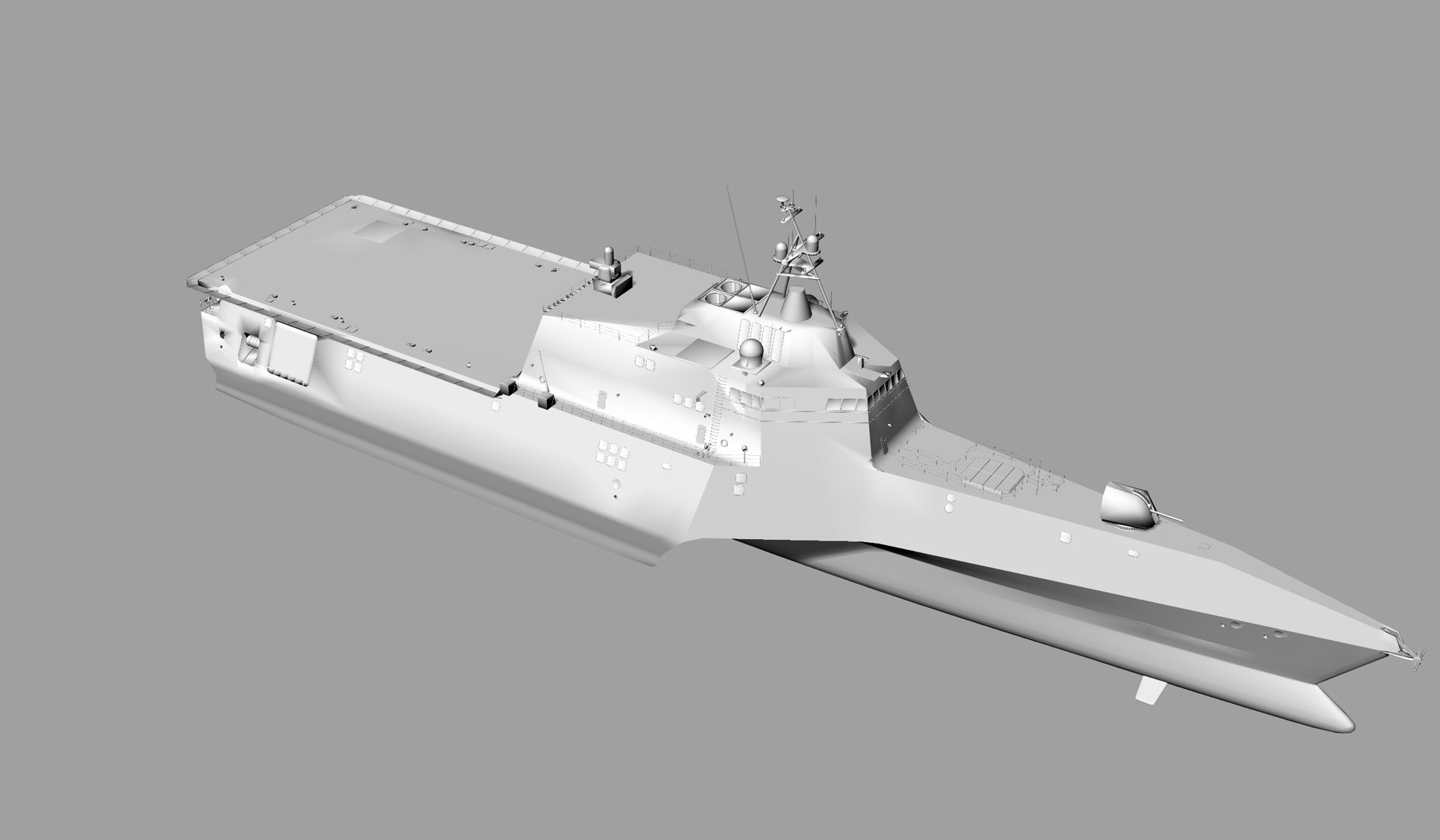 Trimaran Military Ship 3ds