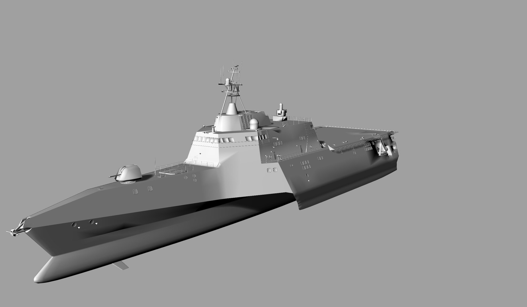 Trimaran Military Ship 3ds