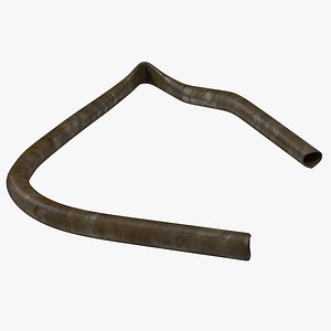 broken iron pipe 9 3d model