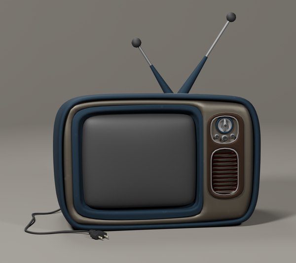 3D model Old vintage television