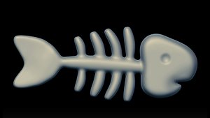 3D model bones cartoon printing