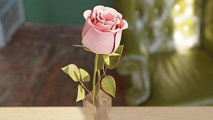 3D The rose flower 2