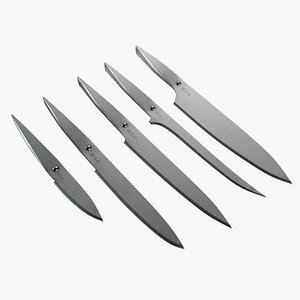 3D Kitchen Knives Set model