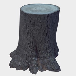 3D tree stump model