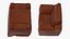 Chaise en cuir marron