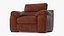 Chaise en cuir marron