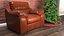 Chaise en cuir marron