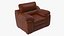 Chaise en cuir marron
