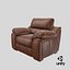 Chaise en cuir marron