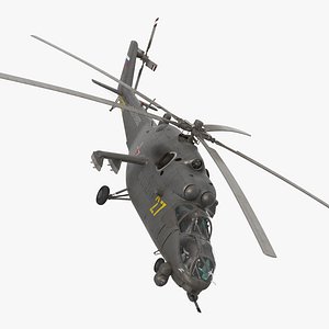 3d model russian helicopter mi-35m hind