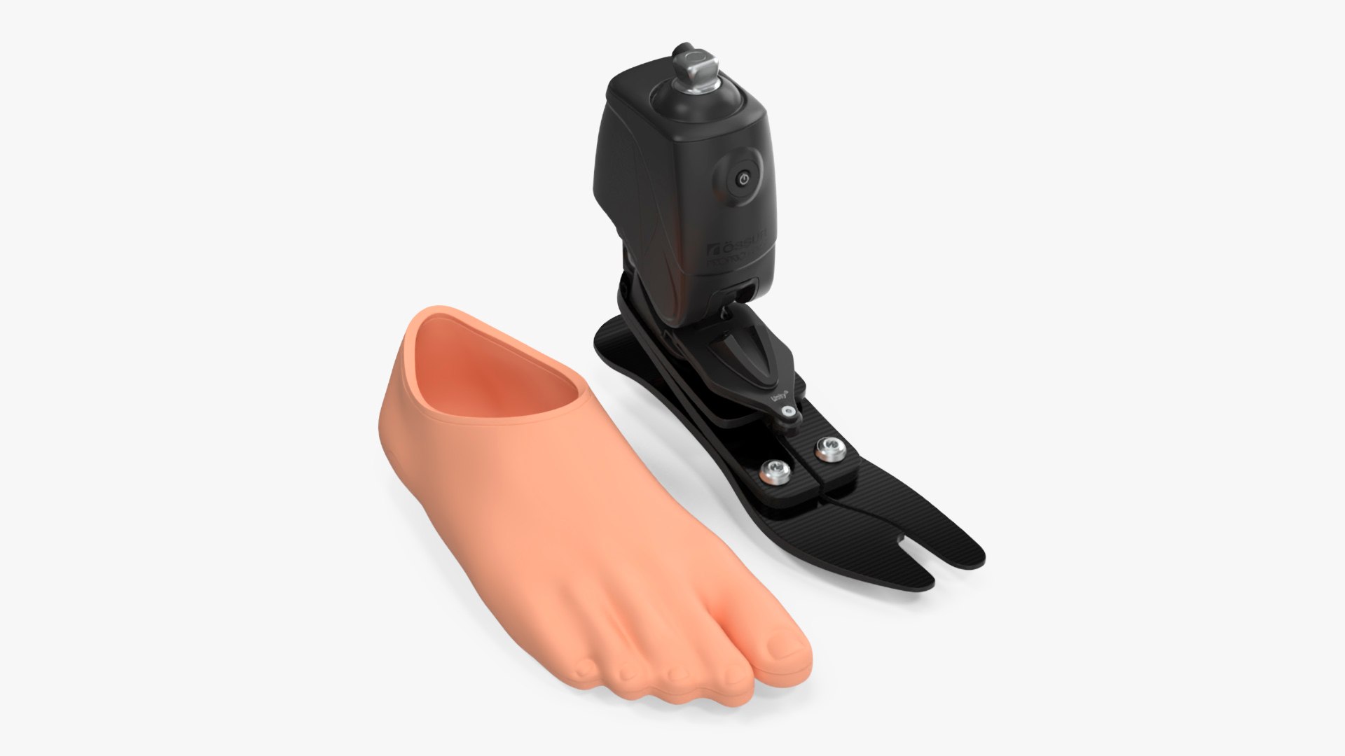 3D Model Bionic Prosthesis OSSUR With Rubber Foot - TurboSquid 2228047