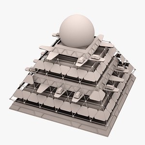 3d model futuristic pyramid