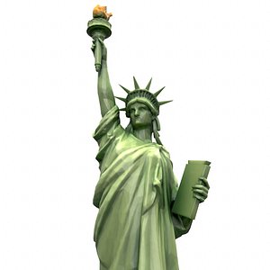 3D modeled statue liberty