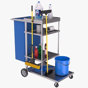 3D Cleaning Cart - Metal