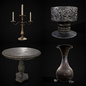 3D Medieval Prop Mix Fifty Two model