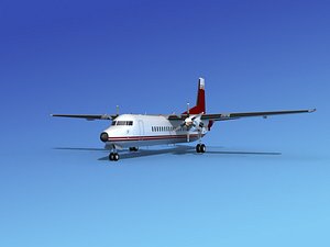 fokker 50 3d model