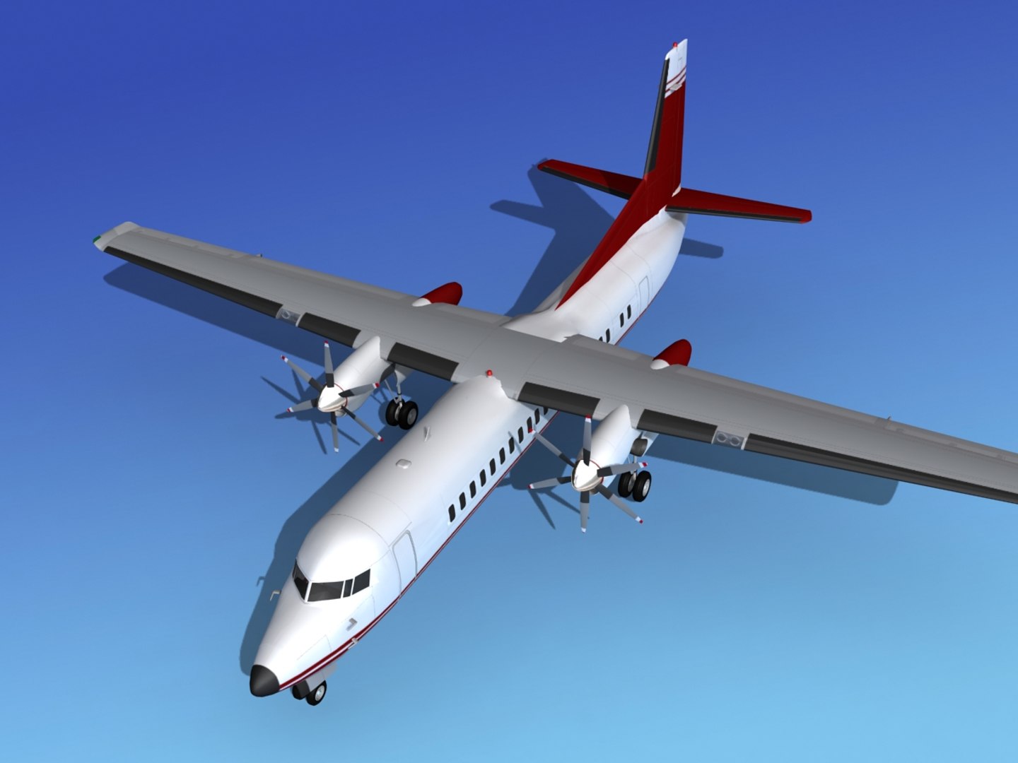 fokker 50 3d model