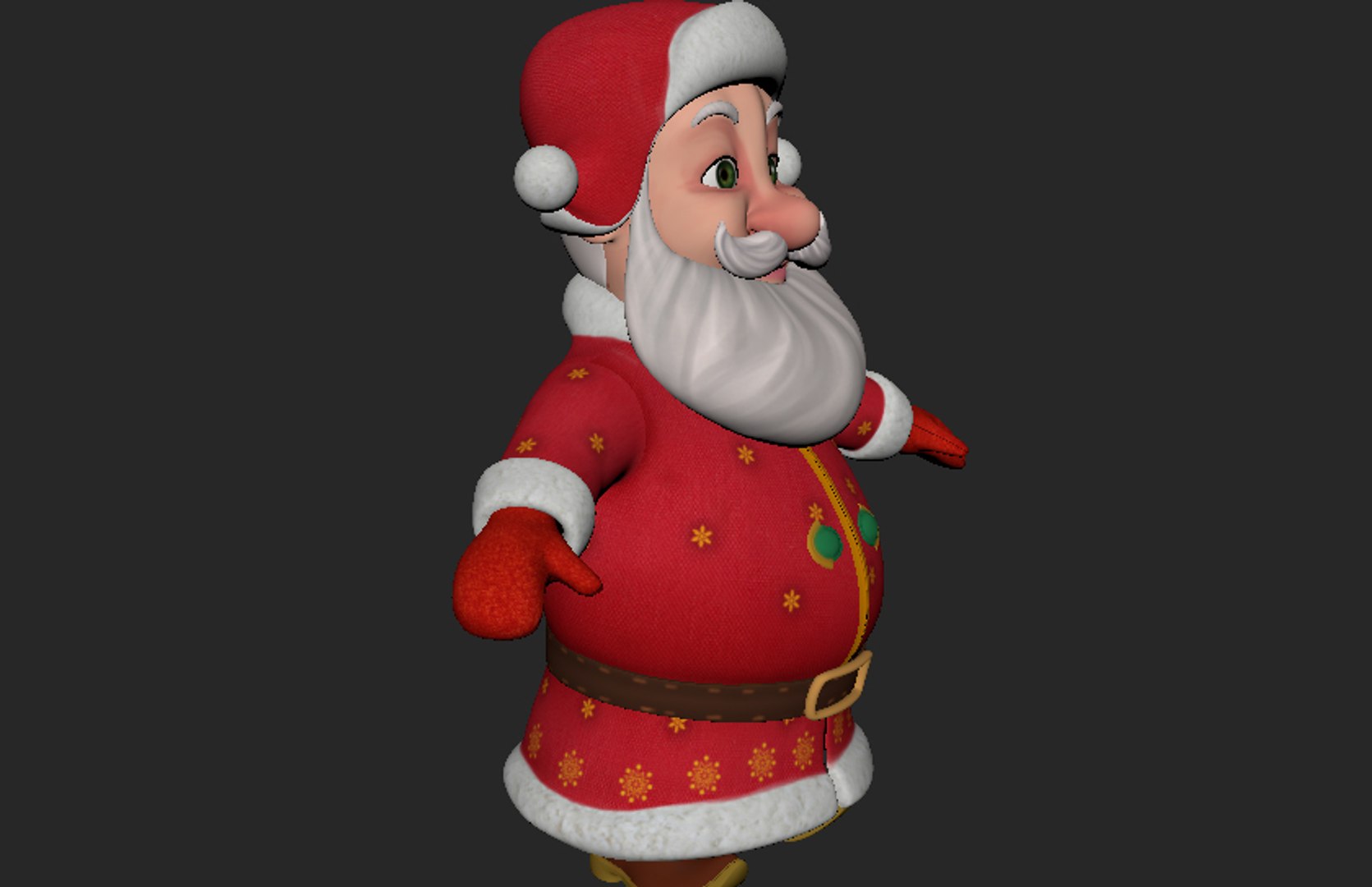 3D Model Cartoon Santa Claus - TurboSquid 1633561