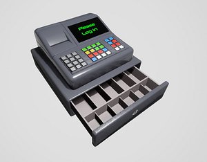 3D cash register model