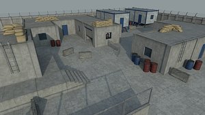 Lowpoly FPS Modular Map Kit model