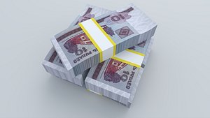 Belarus 2000 10 Rubles Obverse Banknote 3D Model