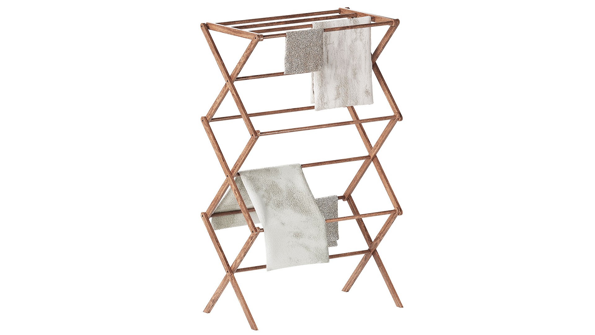 Folding Drying Rack Zara Home With Towels 3D Model - TurboSquid 2253767