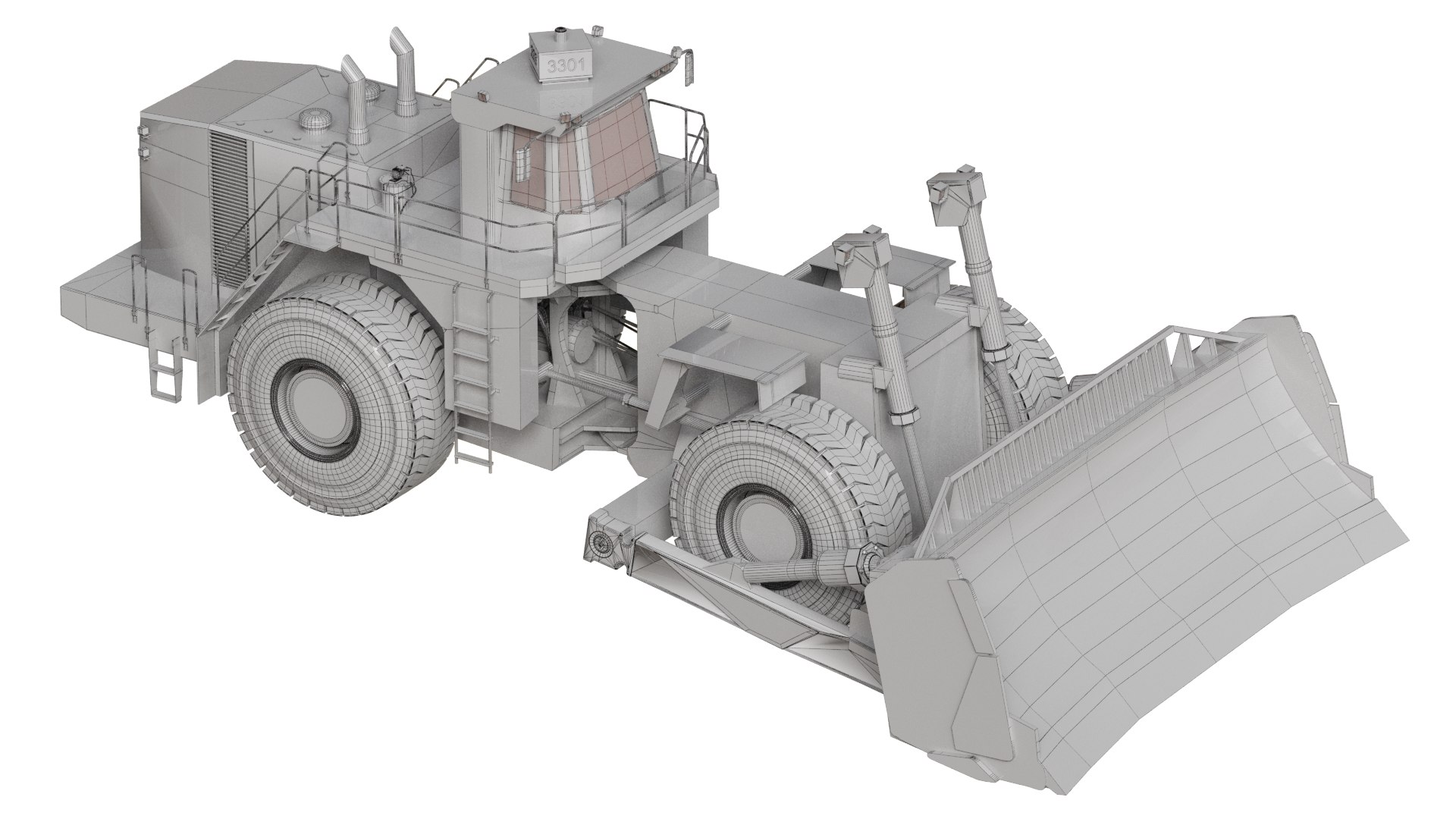 3D Wheel Dozer 854 - TurboSquid 2398275