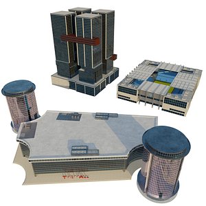 buildings asset skyscrapers 3D model