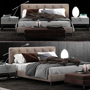 3D minotti andersen bed quilt