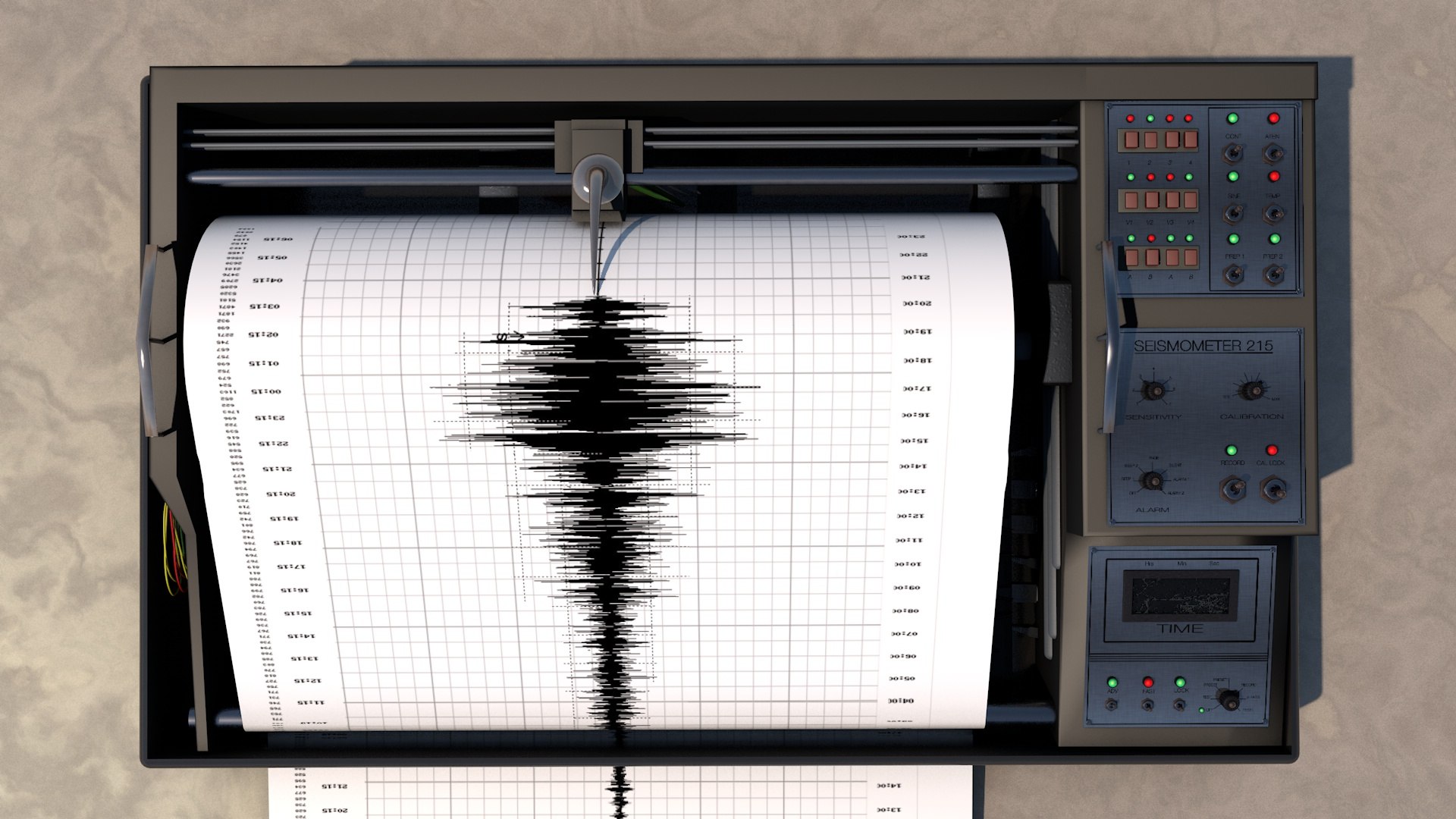 Seismometer Seismic Waves 3d 3ds